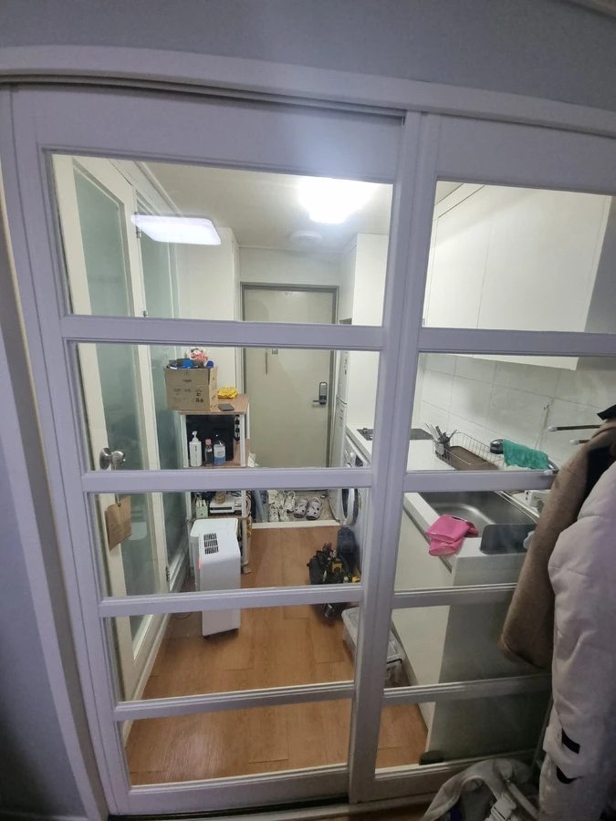 주방 슬라이딩 중문 노후 교체 서울 마포 시공 후